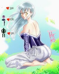 big_ass big_breasts colored elizabeth_liones herothiccsan highres light-blue_hair light-skinned_female light_skin lipstick mokushiroku_no_yonkishi nanatsu_no_taizai orange_eyes the_seven_deadly_sins
