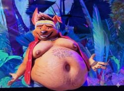 1boy 2026 accurate_art_style ai_generated artist_request belly belly_button chubby dreamworks edit fat_fetish forgotten_island furry gay male male_only overweight raww_(forgotten_island) screencap solo yaoi