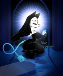 1girl 1girls breasts cat_ears curvy deltarune deltarune_chapter_5 female furry legs nun nun_outfit tagme tasque_manager tasque_manager_(deltarune) thick_thighs tight_clothing voluptuous voluptuous_female yellow_eyes