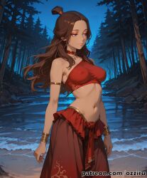 absurd_res aged_up aged_up_character ai_generated alternate_version_at_source alternate_version_available avatar_the_last_airbender beach blue_eyes brown_hair cute cute_face dark-skinned_female dark_skin female female_focus forest hi_res highres katara long_hair nickelodeon night night_sky outdoor_nudity outdoor_sex outdoors outercourse outside ozziru patreon self_upload solo solo_female solo_focus standing teen teenage_female teenage_girl teenager topknot uncensored water