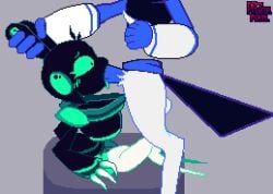 animated ballsack bunny_girl cum deltarune_freedom_edition excessive_cum face_fucking gif grabbing_ears huge_cock loop looping_animation razor_xo robot_boy robot_girl size_difference straight swinging_balls throat_fuck thrusting thrusting_into_mouth