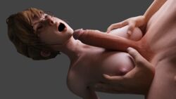 3d faceless_male glasses grainy_render hands_on_breasts kate_marsh life_is_strange lostcontrol mouth_open outercourse paizuri tagme