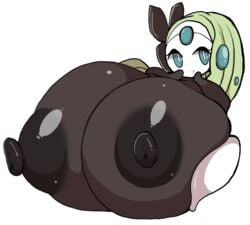 huge_areolae huge_nipples hyper hyper_breasts meloetta petronoise pokémon_(species) pokemon pokemon_bw solo solo_female