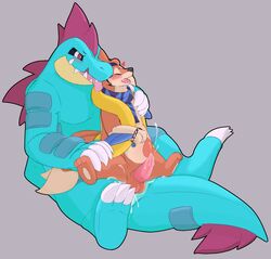 anal animal_genitalia balls big_dom_small_sub blush bodily_fluids cum cum_in_ass cum_inside duo feral feraligatr floatzel genital_fluids genitals heart hi_res inflation koalcleaver larger_male looking_pleasured male male/male male_only nintendo penis pokémon_(species) pokemon sex sheath size_difference smaller_male stomach_bulge video_games