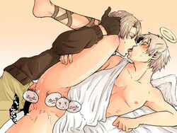 alfred_jones america_(hetalia) arthur_kirkland axis_powers_hetalia england_(hetalia) male_only mochi!america mochi!england