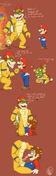 bowser male_only mario mario_(series) nintendo straight_hair tagme twistedangel yaoi