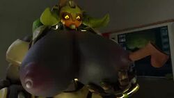 1boy 1girls 3d animated areola balls blender breasts breasts_bigger_than_head cum cum_in_breasts cum_in_nipples cum_inside disembodied_penis enormous_breasts female happy horns huge_breasts human human_on_robot hyper_breasts nipple_fucking nipple_penetration omnic orisa overwatch penis robot snips456 snips456fur sound sound_effects video