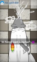 1boy 2d bathroom big_penis cum cum_on_floor cumming cumshot erection excited holding_penis horny invitation lewdxt male male_focus male_only metallic_body original_character penis penis_out pervert picture_frame robot robot_humanoid selfie showing_off snapchat taking_picture viewed_from_above xp249