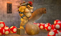 3d 3d_(artwork) absurd_res balls big_balls big_penis bowser digital_media_(artwork) fungus genitals hi_res huge_balls huge_cock hyper hyper_balls hyper_foreskin hyper_genitalia hyper_penis male male_only mario_(series) mushroom musk nintendo penis solo source_filmmaker supeario super_mario_bros. video_games