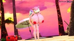 female female_only hyper hyper_breasts pokemon rgtdwtbr slowbro solo source_filmmaker