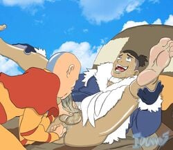 2020 3boys aang air_nomad airbender_tattoo anal anal_fingering anus appa artist_name ass ass_juice avatar_legends avatar_the_last_airbender bald balls barefoot blue_eyes bottomless character_name clothing cloud color copyright_name digital_media_(artwork) drooling duo_focus erection feet fellatio fingering fingernails fingers gay gloves hair human idunoo5 interracial legs_up looking_pleasured male male/male male_only male_penetrating nickelodeon nonbender open_eyes open_mouth oral oral_sex outdoors pale-skinned_male pale_skin pubic_hair saliva sex short_hair sky sokka soles spread_legs tattoo teeth testicles the_avatar toes trio url water_tribe yaoi