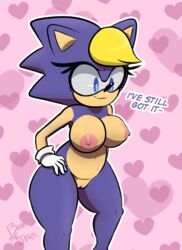 1girls anthro background background_pattern berkthejerk bernadette_hedgehog big_breasts blonde_hair blue_eyes breasts eulipotyphlan eulipotyphlan_humanoid female furry furry_female gloves hedgehog hedgehog_humanoid mammal mammal_humanoid milf nude purple_body purple_fur pussy solo sonic_(series) sonic_the_hedgehog_(archie) sonic_the_hedgehog_(comics) sonic_the_hedgehog_(series) text vagina yellow_hair