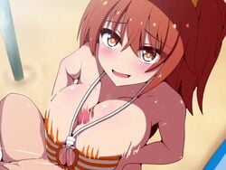 1boy 1girls animated bikini blush bouncing_breasts breasts censored cleavage fate/grand_order fate_(series) female female_protagonist fujimaru_ritsuka_(female) gudako huge_breasts large_penis no_sound o-ring paizuri penis shorter_than_10_seconds shorter_than_30_seconds video yuzutei