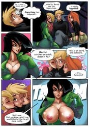 1boy 3girls adrena_lynn areola areolae big_ass big_breasts big_butt black_hair blonde_hair breasts cleavage clothed clothed_female clothed_male clothes clothing comic curvaceous curvy curvy_figure dark_hair disney disney_channel female hair_over_one_eye harem henrik-drake hhammerh hourglass_figure huge_ass huge_breasts kim_possible kimberly_ann_possible large_ass large_breasts long_hair male mature mature_female multiple_girls nervous nipples on_bed on_knees orange_hair redhead reluctant reluctant_master ron_stoppable rsahnp seductive seductive_eyes seductive_gaze seductive_look seductive_smile shego shirt short_hair shorts thick_ass thick_legs thick_thighs traditional_media_(artwork) voluptuous watermark wide_hips