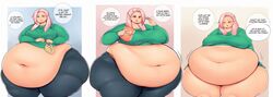 eating fat huge_ass huge_belly hyper hyper_ass hyper_belly hyper_thighs jaykuma obese weight_gain