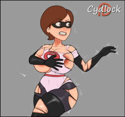 1girls alternate_breast_size armwear big_breasts breast_grab breasts clothing cydlock disney elastigirl enf eyewear female female_only footwear handwear helen_parr huge_breasts large_breasts legwear lost_clothes mask pixar ripped_clothing smooth_skin solo solo_female tagme the_incredibles the_incredibles_2 thick_thighs torn_clothes torn_clothing wardrobe_malfunction wide_hips