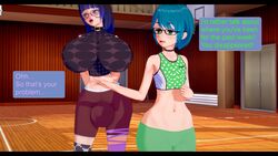 3d big_bulge big_lips breasts_bigger_than_head bulge caption collar comic dickgirl emotioncreator femboy futanari gideonlover glasses goth gothic green_eyes gym_uniform heterochromia hourglass_figure huge_breasts huge_butt huge_cock huge_penis illusion_soft muscular_futanari piercing septum_piercing tattoo voluptuous