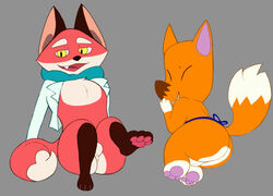 animal_crossing anthro apron ass backsack balls canid canine cartoon_network clothing crazy_redd cute_fangs duo falls-down-steps fox genitals male mammal mao_mao:_heroes_of_pure_heart nintendo pawpads presenting presenting_hindquarters rufus_(mao_mao:_heroes_of_pure_heart) smug video_games