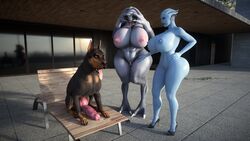 3d alien asari ass bimbo breasts canine completely_nude dog female female_on_feral gigantic_ass gigantic_breasts gigantic_penis halo_(series) huge_ass huge_breasts huge_penis hyper_ass hyper_breasts hyper_penis icedev liara_t'soni male mass_effect nude penis sangheili tagme thick_thighs