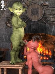 3d blowjob chup@cabra demon dungeons_and_dragons female goblin goblin_male male shortstack tiefling