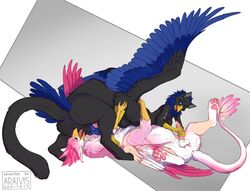 2020 2futas anus araivis-edelveys athalean_(character) avian balls bird black_body black_fur breasts digital_media_(artwork) duo duo_focus eyebrows eyelashes feathered_wings feathers felid feline full-package_futanari fur futa_focus futa_only futanari genitals gryphon herm hermaphrodite hi_res hybrid intersex invalid_tag mammal multi_genitalia mythological_avian mythology nenet_(skanra) nipples non-mammal_breasts penis pink_body pink_eyes pink_fur pussy taur white_body white_fur wings