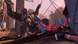2boys 3d anal anal_penetration anal_sex animated bondage domination erection gay male male/male male_only marvel marvel_comics no_sound penis rape smooth_skin spider-man venom venom_(marvel) video yaoi