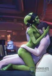 1boy 1girls 3d alien alien_girl alien_humanoid areolae arm_tattoo ass_grab background barefoot breasts clone_trooper clone_wars closed_eyes cowgirl_position detailed_background deviantart duo face_in_breasts feet female female_on_top green_areola green_nipples green_skin hand_on_ass hand_on_head hand_on_neck head head_grab head_wraps headgear headwear helmet helmet_removed holding human_on_humanoid humanoid indoors interspecies light-skinned_male light_skin male medium_breasts nipples nude original_characters purple_skin rookie425 sex side_view signature sitting sitting_on_lap sitting_on_person soles star_wars star_wars:_battlefront straight tattoo teeth twi'lek twitter url waist_grab wraps