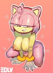 1girls amy_rose anthro areolae bedroom_eyes big_breasts breasts busty edalv female female_only half-closed_eyes hedgehog kneeling large_breasts looking_at_viewer nipples nude nude_female on_knees png smile solo sonic_(series) sonic_the_hedgehog_(series) thick_thighs wide_hips