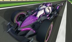 amputee anthro big_breasts bodily_fluids breasts car clenched_teeth cybernetics cyborg disability female formula_1_car fucking_machine genitals hi_res huge_breasts lactating living_machine living_vehicle machine milk milking_machine outside penetration pussy quadruple_amputee race_car race_track roder solo teeth vaginal_penetration vaginal_penetration vehicle