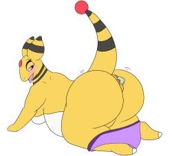 ambiguous_gender ampharos anal_vore anthro anthro_pred anus ass big_butt black_stripes blue_eyes blush breasts clothed clothing duo female female_pred feral feral_prey flygon full_tour generation_2_pokemon generation_3_pokemon lyla_collie nintendo open_mouth overweight panties panties_down partially_clothed pokemon pokemon_(species) purple_clothing purple_panties purple_underwear safe_vore simple_background slightly_chubby stripes underwear underwear_down vore white_background yellow_body