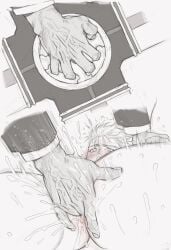 crying cuntboy fingering gay hand_fetish hand_focus intersex male male/male male_only nicholas_d_wolfwood squirting trigun trigun_stampede vaginal_fluids vaginal_penetration vash_the_stampede vein veins veiny veiny_muscles yaoi