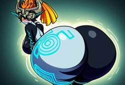 1girls ai_generated ass ass_focus big_ass big_butt breasts butt butt_focus civitai huge_ass lightswitch4th midna tail-blazer_(style) the_legend_of_zelda thick_thighs