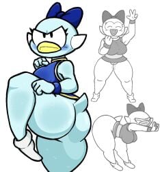 big_ass big_breasts breasts bubble_butt female flappy_fighter furry huge_ass lewdewott tagme thick_thighs wide_hips