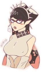 1girls 2d 2d_(artwork) 43soop alternate_costume big_ass big_breasts black_hair callie_(grand_festival) callie_(splatoon) cephalopod cephalopod_humanoid grand_festival_(splatfest) humanoid inkling mask_(marking) nintendo official_alternate_costume perky_nipples pink_hair pointy_ears splatfest splatoon squid squid_sisters team_past_(splatfest) tentacle tentacle_hair white_skin