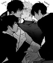 4boys crying cum gay male male_only nicholas_d_wolfwood nipple_licking partially_clothed trigun trigun_stampede vash_the_stampede yaoi