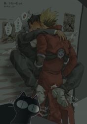 dark_alley gay male/male male_only nicholas_d_wolfwood penetration trigun trigun_stampede vash_the_stampede wanted_poster yaoi