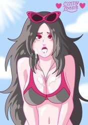 ahe_gao beach beach_sex bikini black_dick black_hair breasts cindy_toons cum cum_in_mouth cum_on_breasts cum_on_face dick erection long_hair mexican mexican_female mexican_girl penis red_eyes susan_(vampire) testicles uncensored vampire vampire_girl