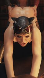 3d batman_(series) catwoman catwoman_(injustice) cum cum_ cum_on_body dc dc_comics female female_focus female_only futa_on_female harleen_quinzel harley_quinn harley_quinn_(injustice) moan moaning moaning_in_pleasure nude rescraft selina_kyle smile smiling yuri