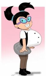 1girls big_breasts black_hair braces bursting_breasts godalmite nickelodeon shortstack the_fairly_oddparents tootie