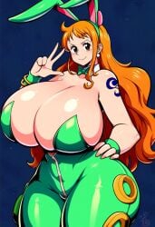 ai_generated bimbo dan16369336 female female_only huge_breasts nami nami_(one_piece) one_piece shonen_jump shueisha tagme twitter_link weekly_shonen_jump weekly_shounen_jump