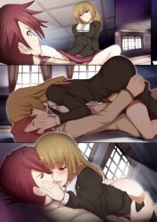 07th_expansion aunt_and_nephew battler_ushiromiya incest kissing rosa_ushiromiya umineko_no_naku_koro_ni