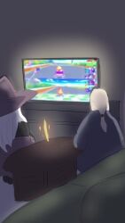 2girls animated big_breasts cleavage elden_ring elden_ring_nightreign female female_only fromsoftware huge_breasts imminent_sex mario_(series) mario_kart omniartstudio recluse_(nightreign) sound tagme unexpected unexpected_ending video yuri