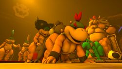 16:9 3d_(artwork) anal anal_sex anthro ass balls big_dom_small_sub blue_hair bowser bowser_jr. butt_grab clothing digital_media_(artwork) doommusk fan_character footwear game_over gameplay_mechanics gay genitals green_body green_skin grey_body grey_skin group hair hand_on_butt hi_res hot_dogging koopa koopaling larry_koopa lemmy_koopa lire_(doommusk) ludwig_von_koopa male male/male mario_(series) nintendo open_mouth oral penetration penis protagonistsub_antagonistdom red_clothing red_footwear red_hair red_socks rimming scalie sex small_sub_big_dom socks source_filmmaker staff super_mario_bros. video_games widescreen yellow_body yellow_skin yoshi yoshi_egg young