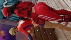 2girls 3d blue_lipstick clothed fortnite ruby_(fortnite) sun_strider tagme