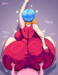 artist_name big_ass big_breasts big_thighs blue_hair bulma_briefs dragon_ball dragon_ball_z female francyart34 giant_ass hyper_ass sex_under_clothes shonen_jump shueisha tagme twitter_link weekly_shonen_jump weekly_shounen_jump