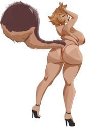 armpit_hair armpits bikini butt_crack fat huge_ass huge_breasts large_breasts lipstick long_legs looking_at_viewer marvel_rivals plump pubic_hair squirrel_girl_(marvel_rivals) squirrel_tail thick_thighs wide_hips