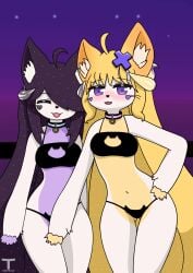 3girls black_hair bra exibitionism feline female female_only femboy femboy_on_female fox fox_ears fox_tail fur furry furry_ears genderswap_(mtf) karmavt kendomurft latam_virtual_youtuber nude_female panties purple_eyes soaring surprised thick_thighs tony_x_play tonyxplay virtual_youtuber vtuber vtuberfanart waton white_body white_fur yellow_fur yellow_hair youtube youtube_hispanic