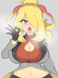 cynthia (pokemon) from nintendo by shutchi
