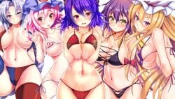 bikini ebi_193 eirin_yagokoro hijiri_byakuren kanako_yasaka large_breasts multiple_girls tagme touhou yukari_yakumo yuyuko_saigyouji