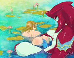 2boys anal anal_sex anoki breath_of_the_wild gay hylian lake link male male/male male_only penis sex sidon_(zelda) the_legend_of_zelda water yaoi zora